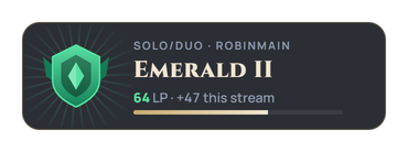 Ascent — LoL rank overlay with promotion animation