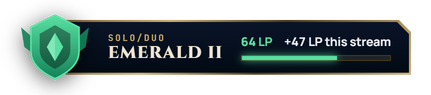 Hextech — LoL rank overlay in a gold frame