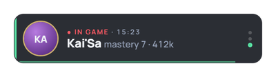 Rotation — LoL overlay with current champion and mastery